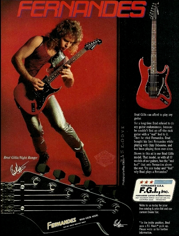 Brad Gillis (Night Ranger) - Fernandes Brad Gillis Model #guitar