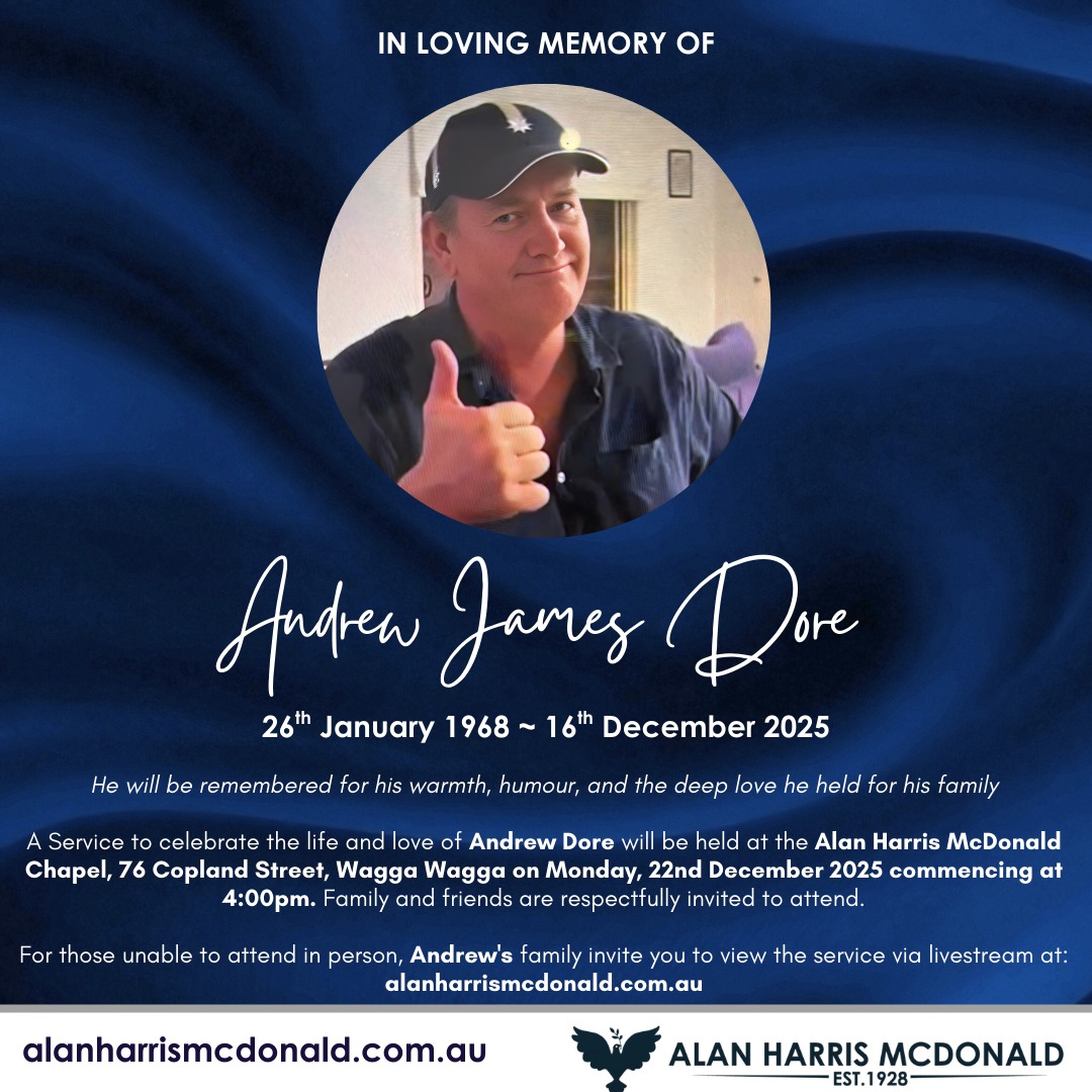 Alan Harris McDonald | Wagga Wagga NSW