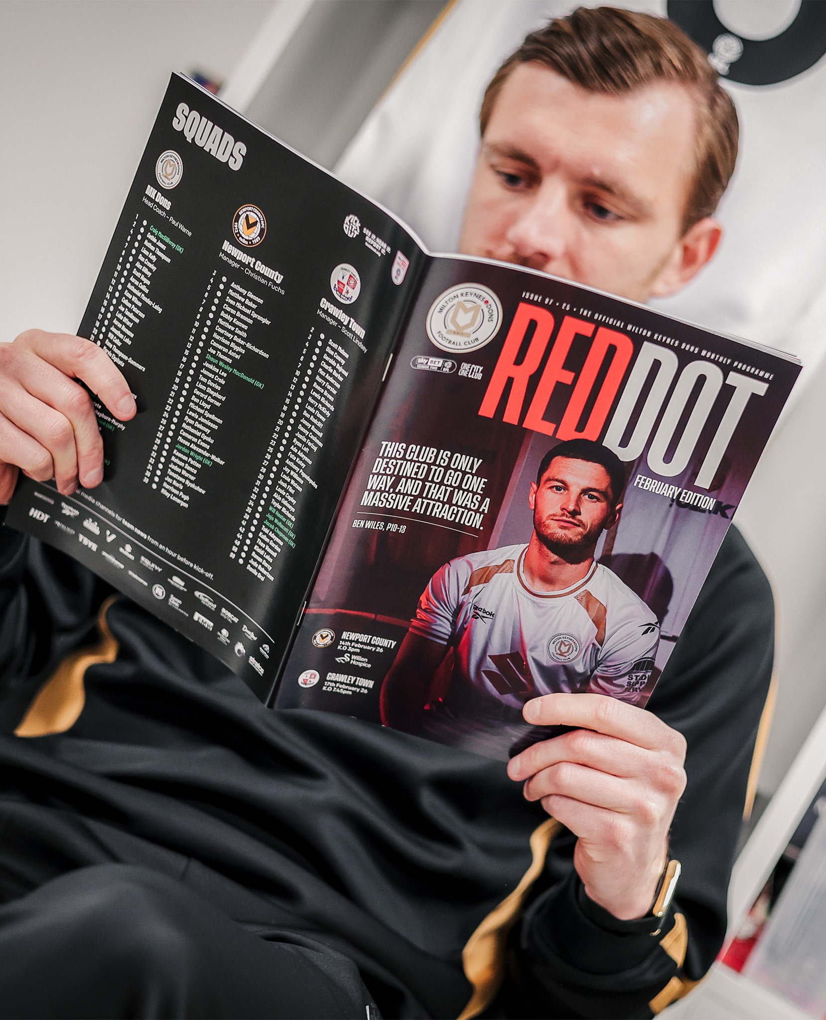Gilbey approves! 😄👍 February's Red... - Milton Keynes Dons | Facebook