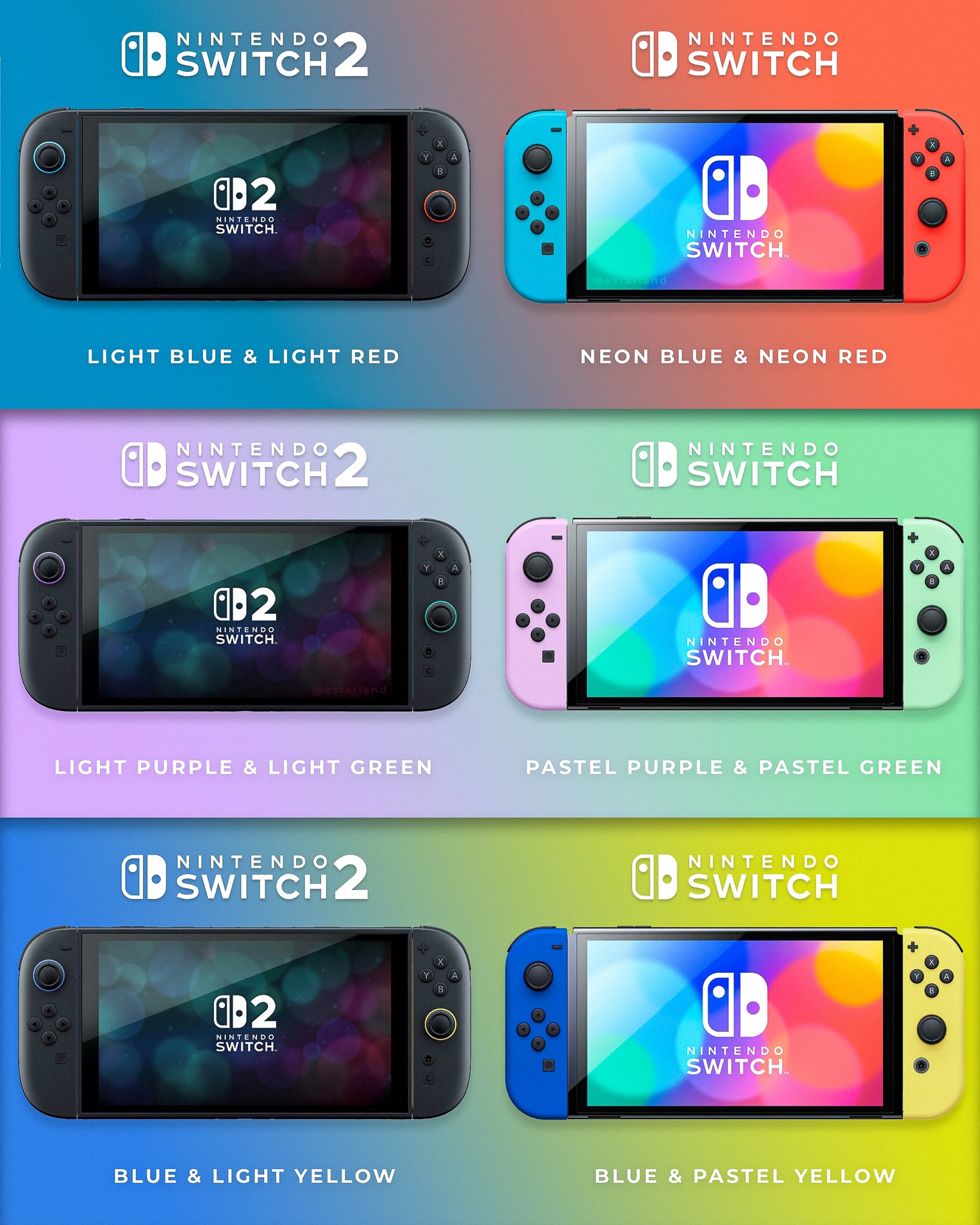 The Same Joy-Con Colors on Switch vs. Switch 2 🎨