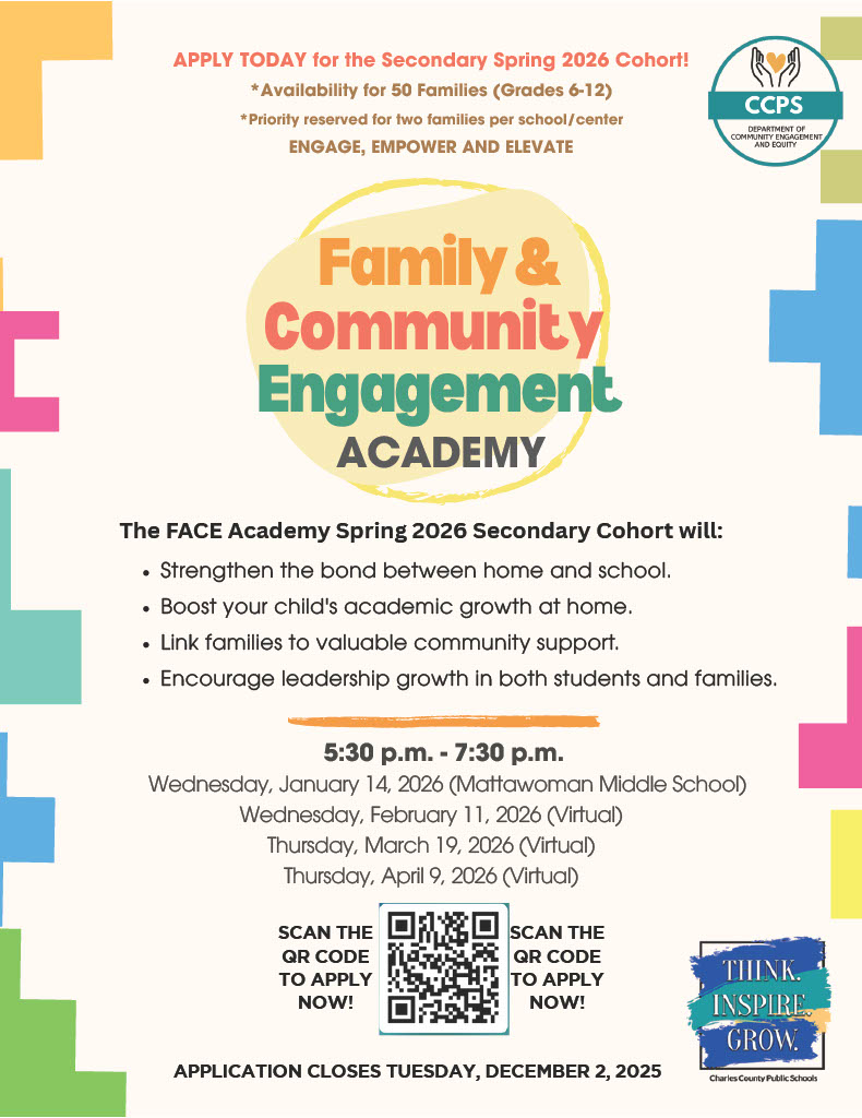 The secondary spring... - Charles County Public Schools | Facebook