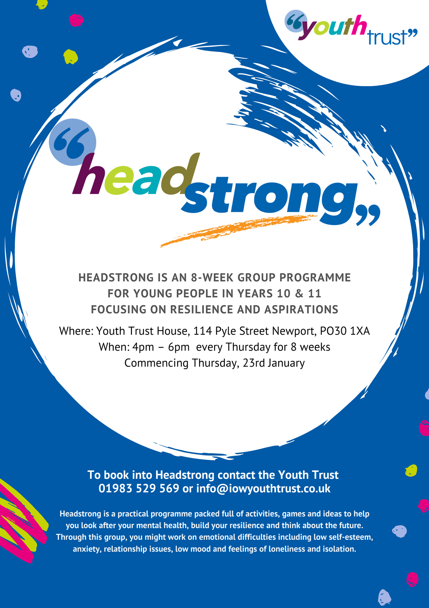 Isle - We are now accepting referrals for our Headstrong programme ...
