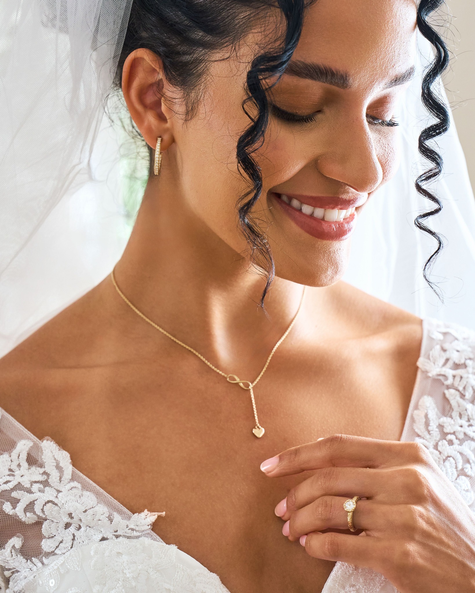 wedding dress gold jewelry From ceremony to celebration, 14K designs finish the look with a soft, lasting glow. ✨ Shop now at https://bit.ly/4f3obuC BFCM-US-Tier2