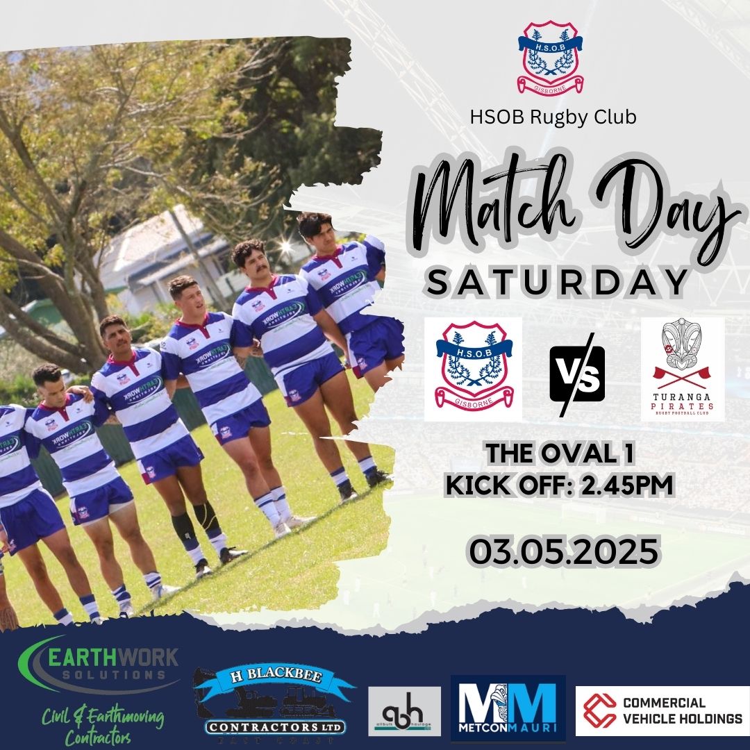HSOB - Gisborne - 🏉 EARTHWORK SOLUTIONS HSOB RUGBY 🏉 📅... | Facebook