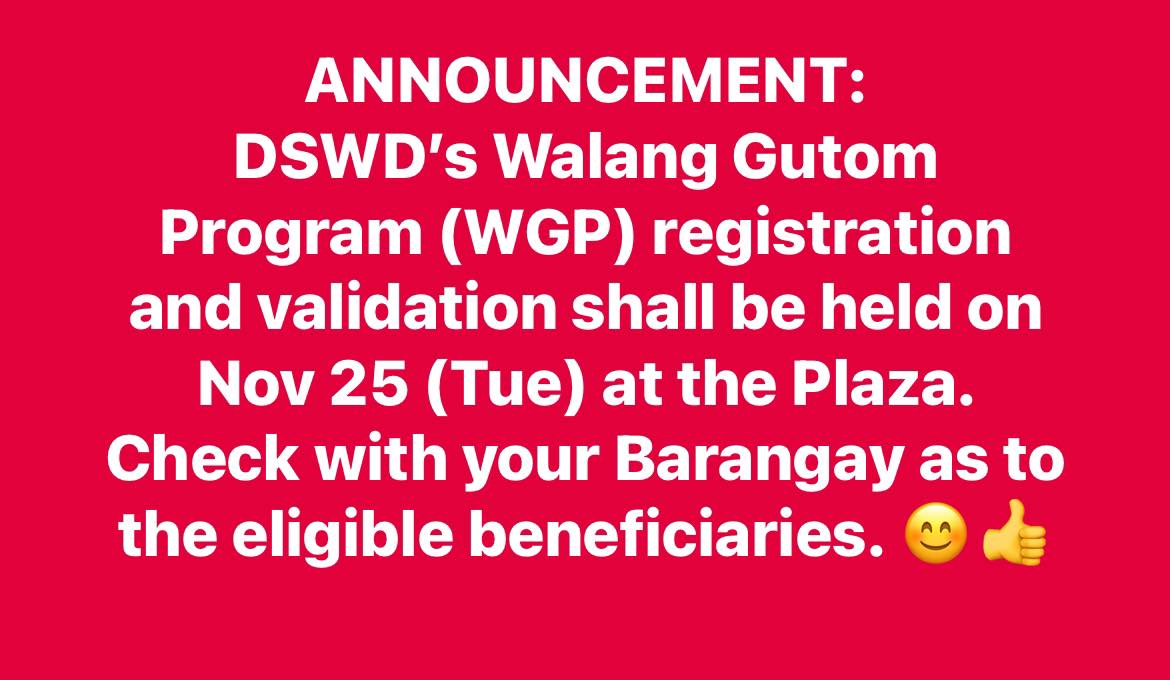 RESCHED ADVISORY ‼️‼️‼️ Due to... - LGU San Jacinto, Masbate | Facebook