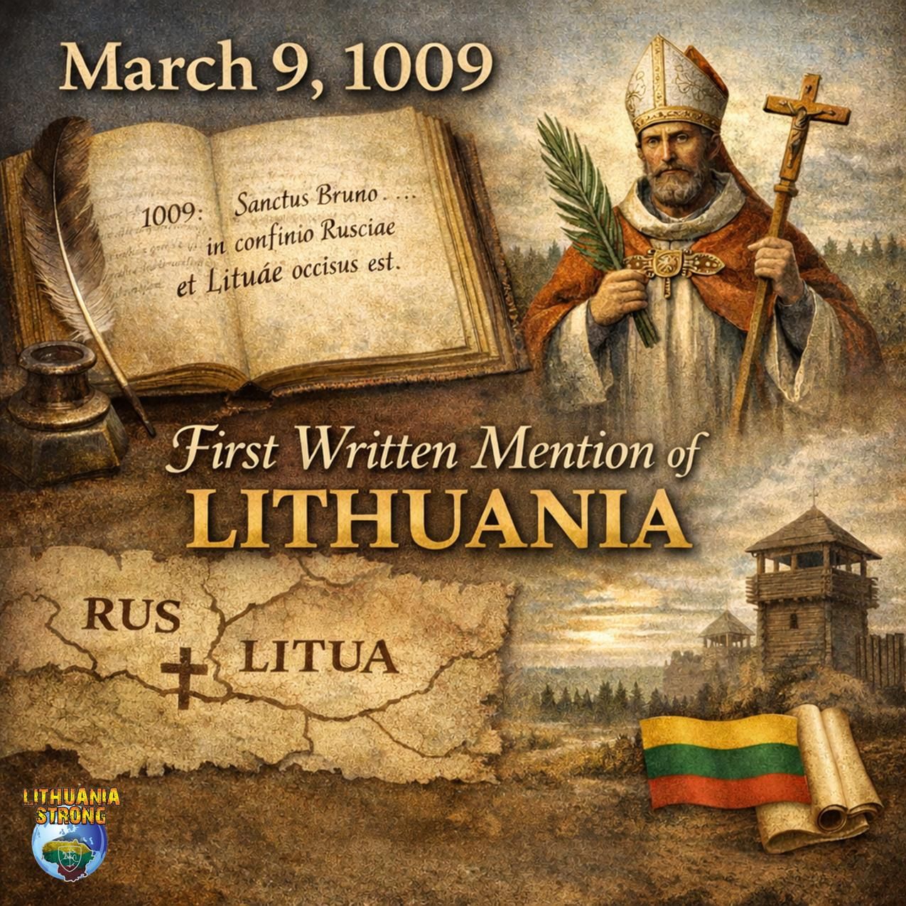 On March 9, 1009, the name Lithuania was recorded for the first