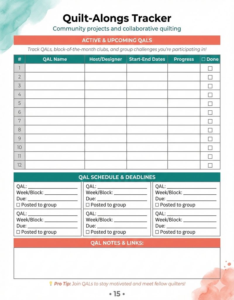 Quilting - Quilters - Love The Quilt Along Tracker? 😍 It’s just ONE ...