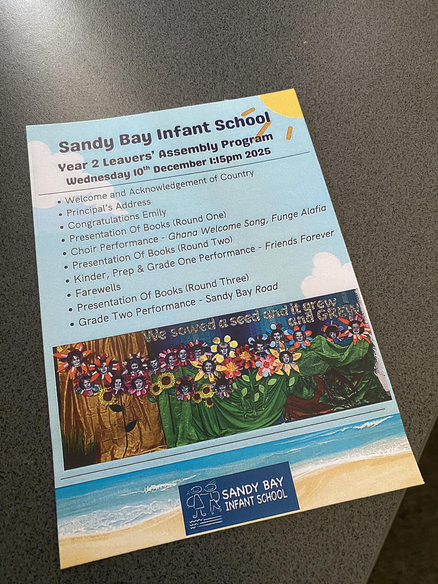 Waimea - It was a pleasure to attend the Sandy Bay Infant Year 2 ...