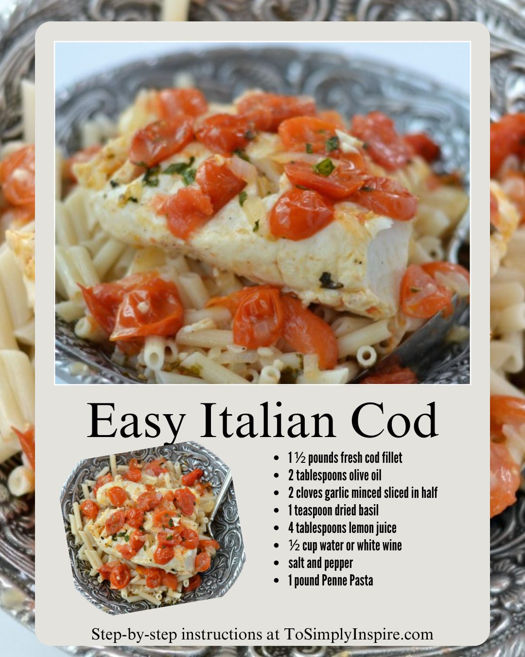 To - This Italian Cod is made a fresh tomato basil sauce, lightly ...