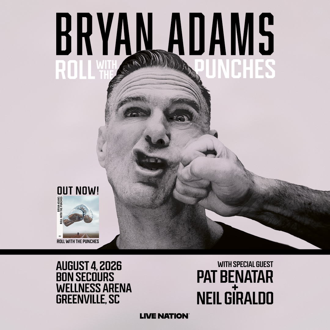 Rock fans! 🎸 Bryan Adams brings the Roll With The Punches Tour to