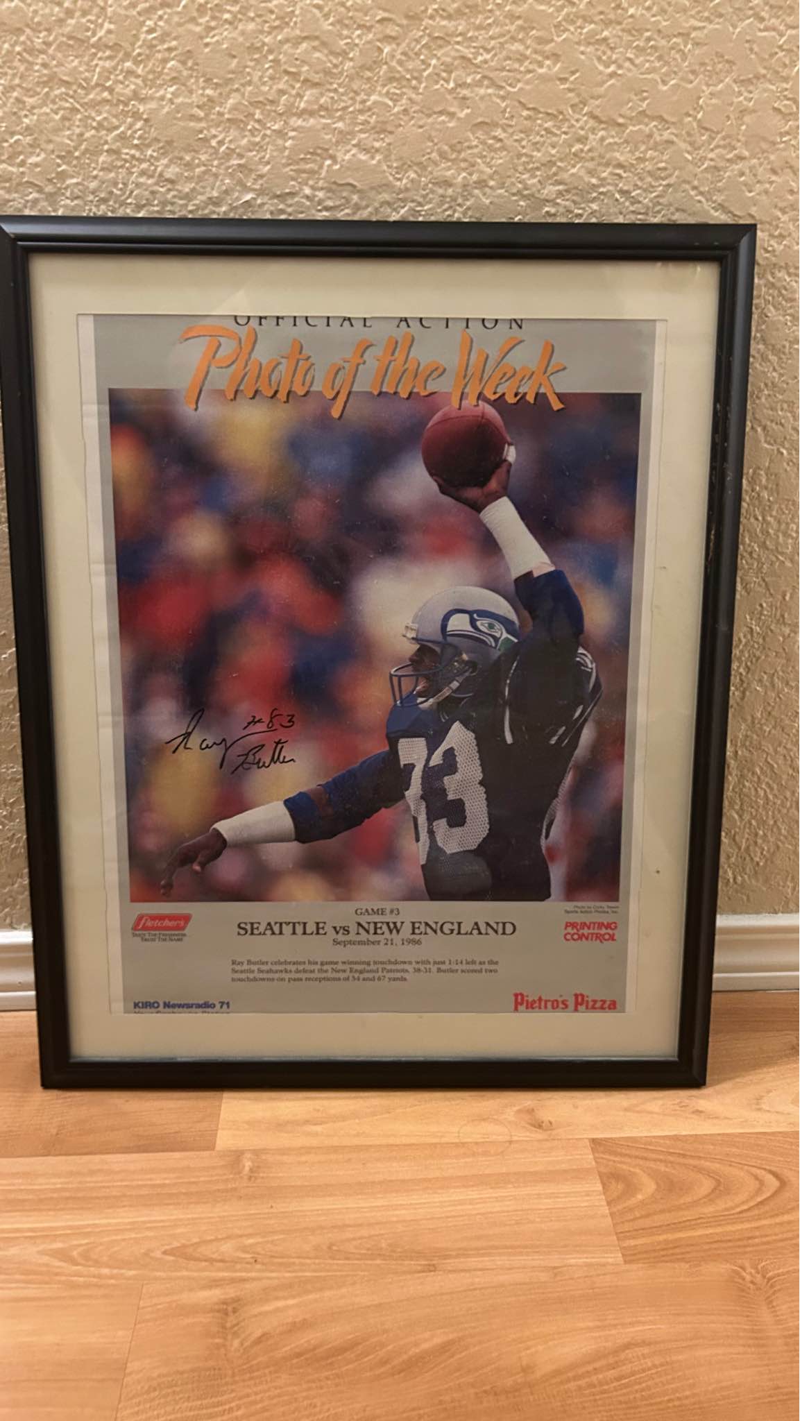 Signed Ray Butler Seahawks Framed Wall Art - Posters, Prints ...