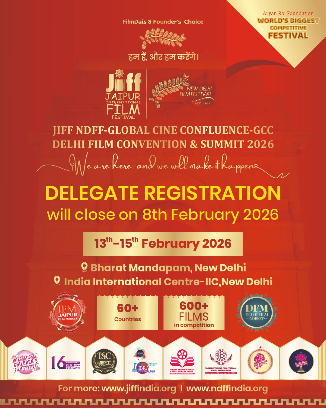⏰ Delegate Registration... - New Delhi Film Festival - NDFF | Facebook