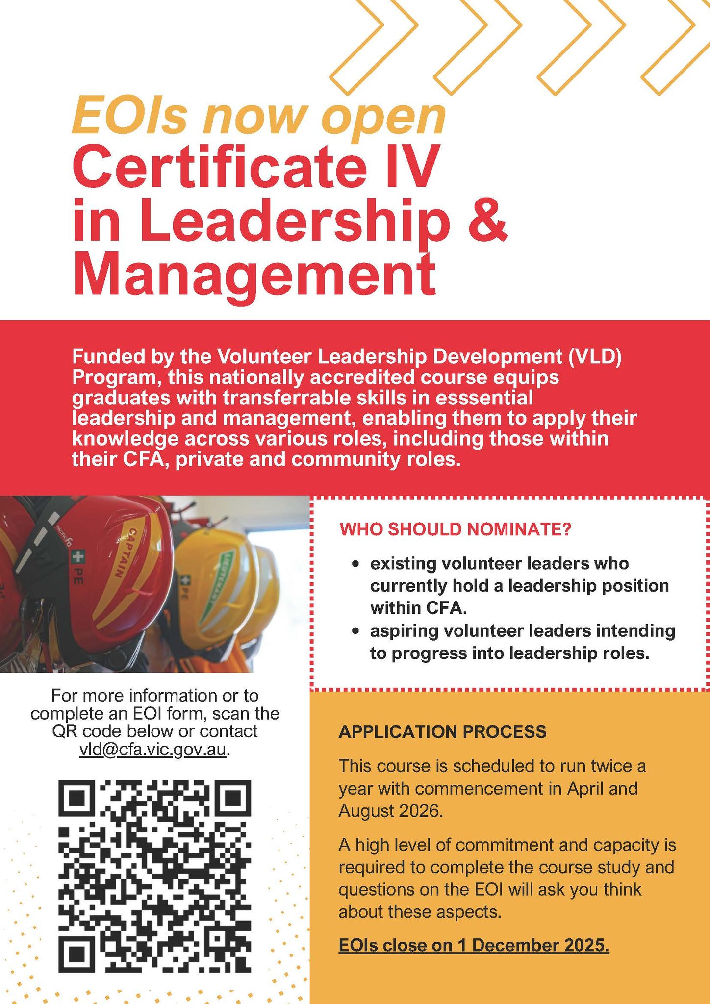 DCO - 🙋‍♀️ EXPRESSIONS OF INTEREST NOW OPEN 🙋‍♂️ 📝 2026 Certificate IV ...
