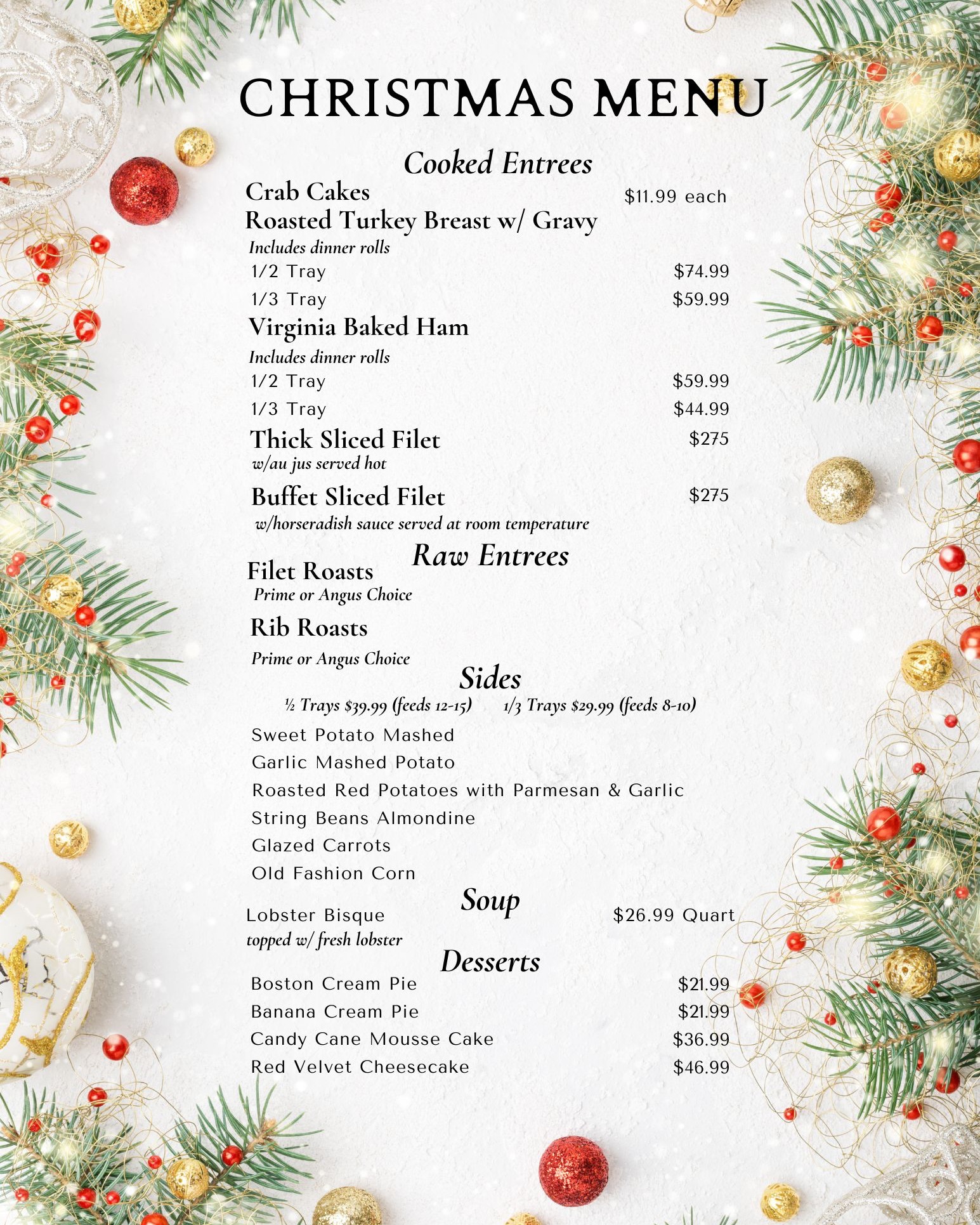 Haldas - 🎄 Our Christmas Menu is officially live! 🎄 Make your holiday ...