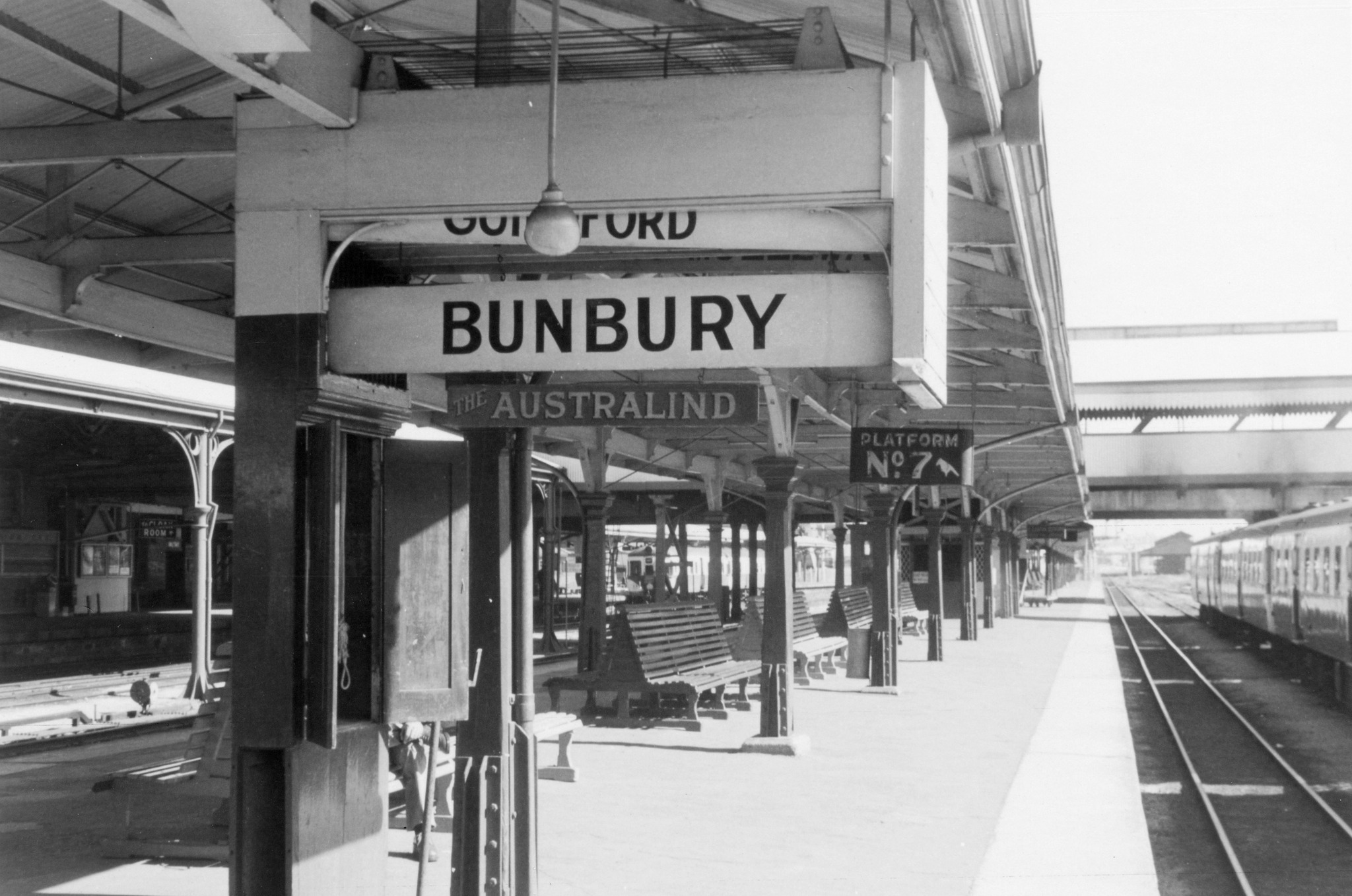 Rail - Platform 7 destination board for The Australind, City Station ...