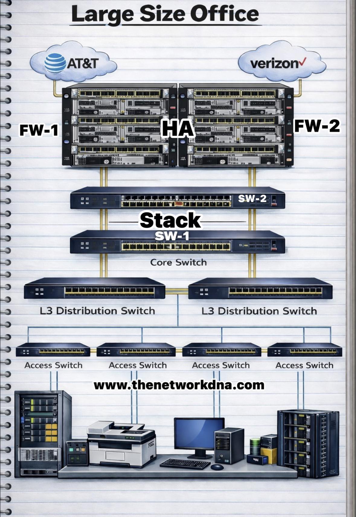 Router - Large Office Setup with Cisco 9300 Firepowers in HA Setup ...
