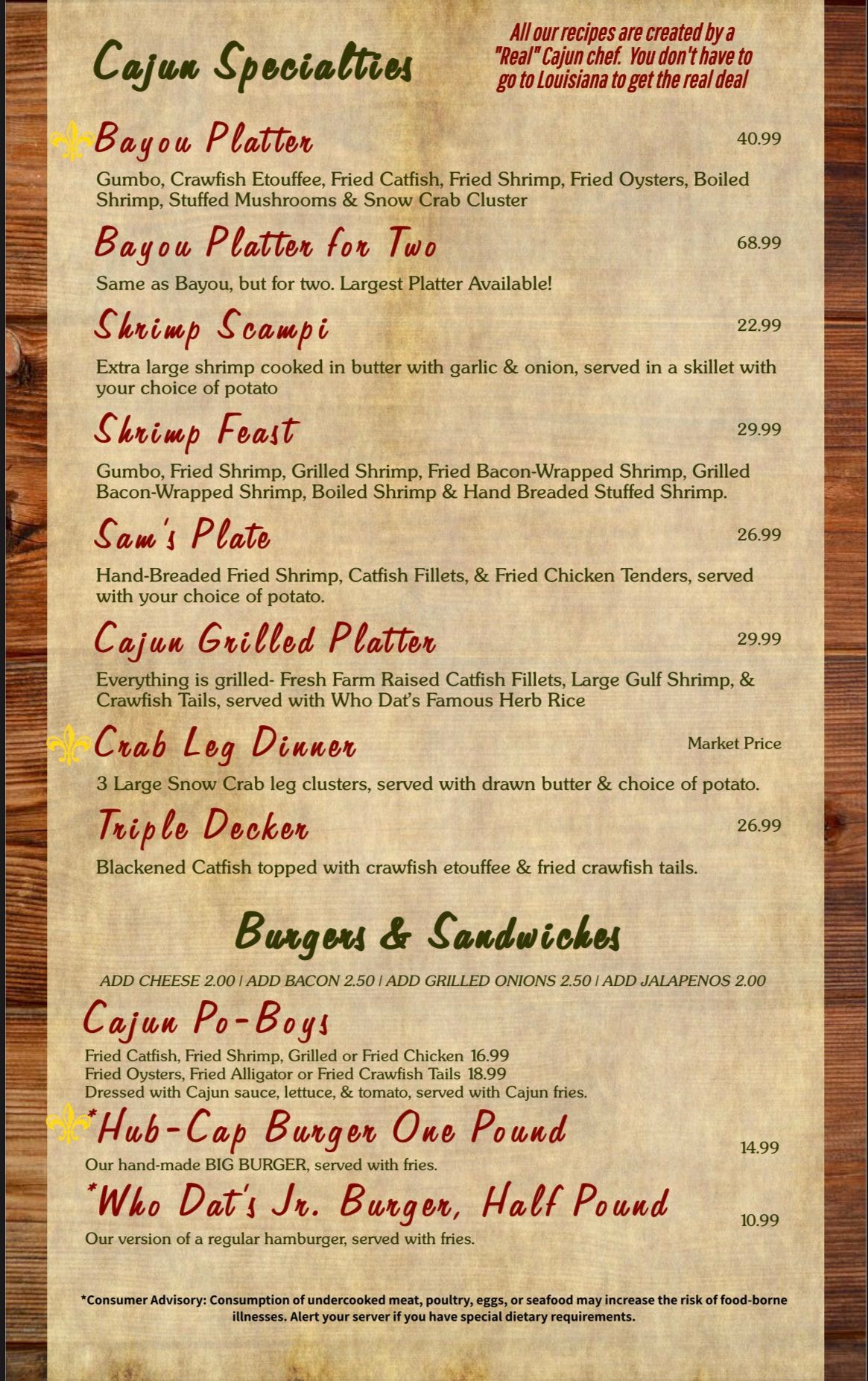 Who Dat's Cajun Restaurant | Bald Knob AR