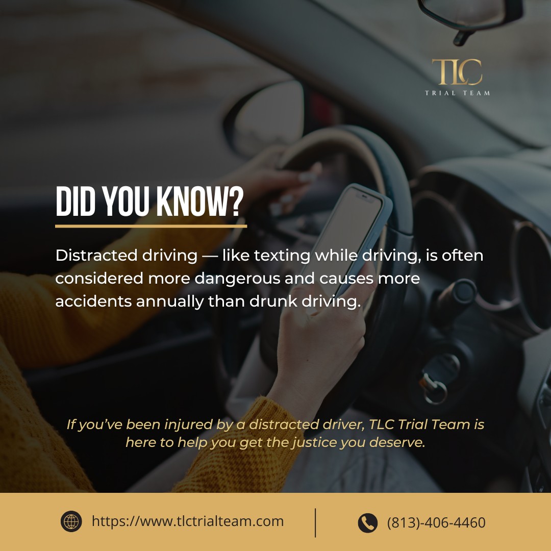 TLC - Did you know?🚗⚠️ Texting while driving causes more accidents ...