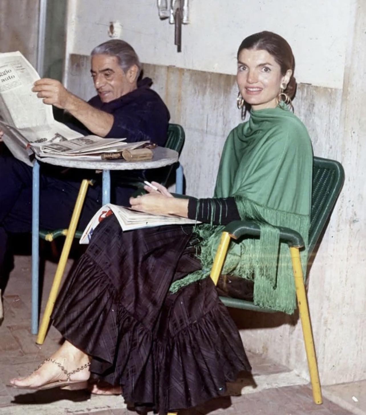 When Jackie visited in Capri and discovered Canfora sandals