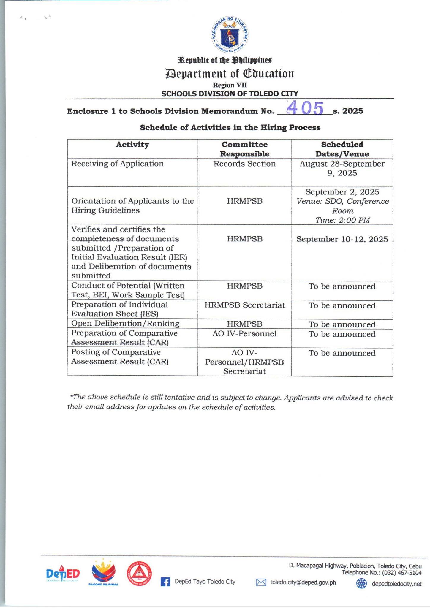 DepEd - Division of... - DepEd - Division of Toledo City