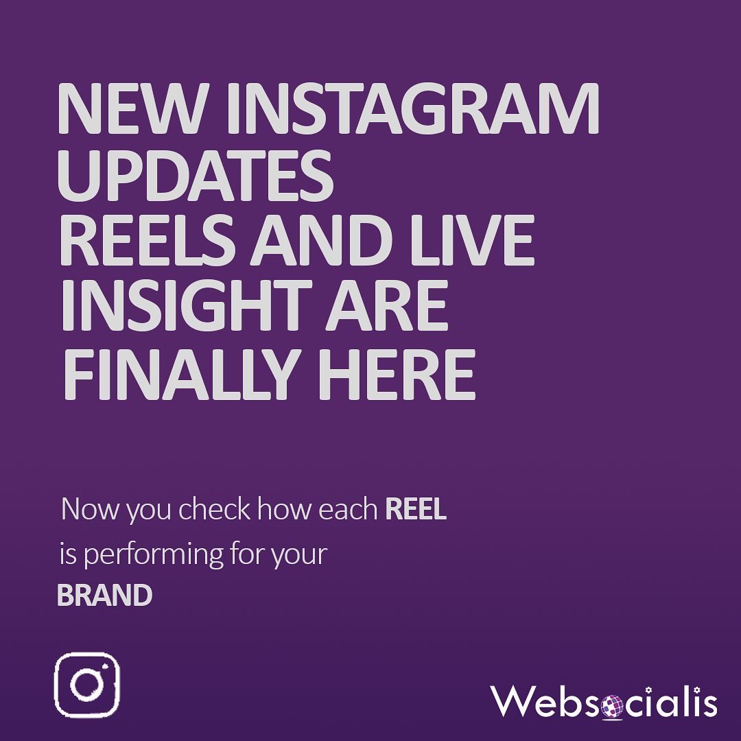 Websocialis - Reel and live insight are finally here! Now... | Facebook