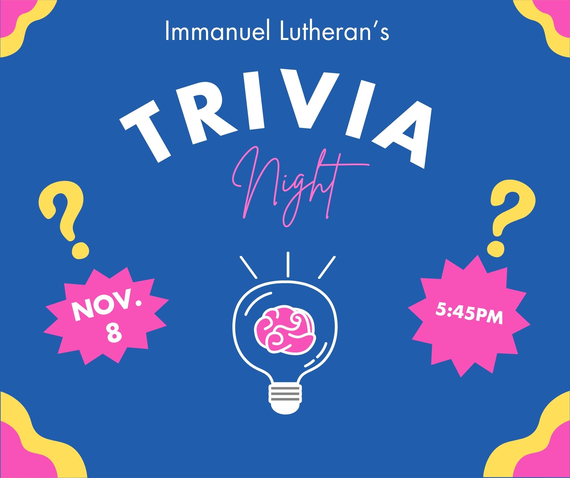 Immanuel - 🧠 Trivia Night at Immanuel! 🧠 Mark your calendars for ...