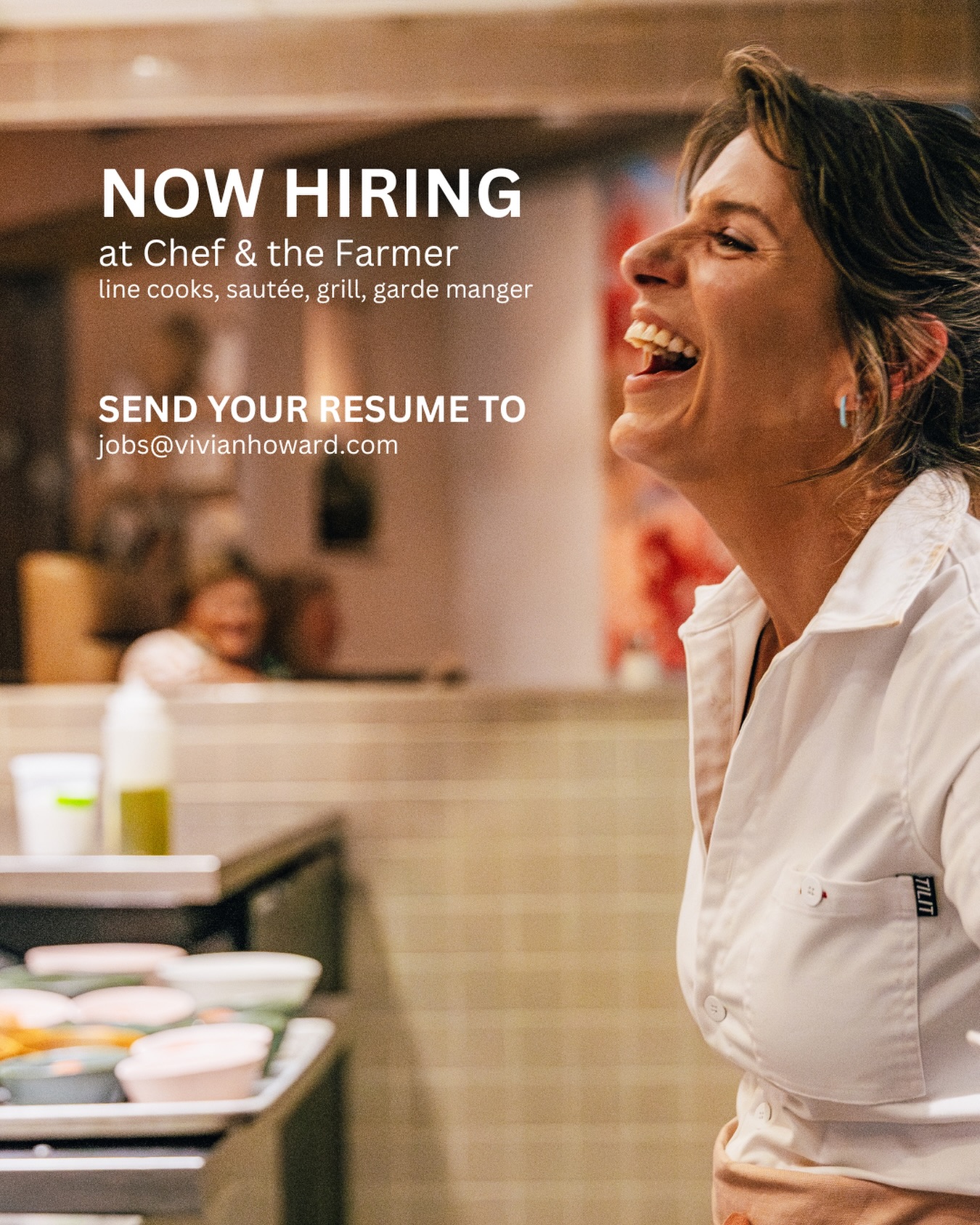 Vivian Howard - We’re hiring line cooks at Chef & the... | Facebook