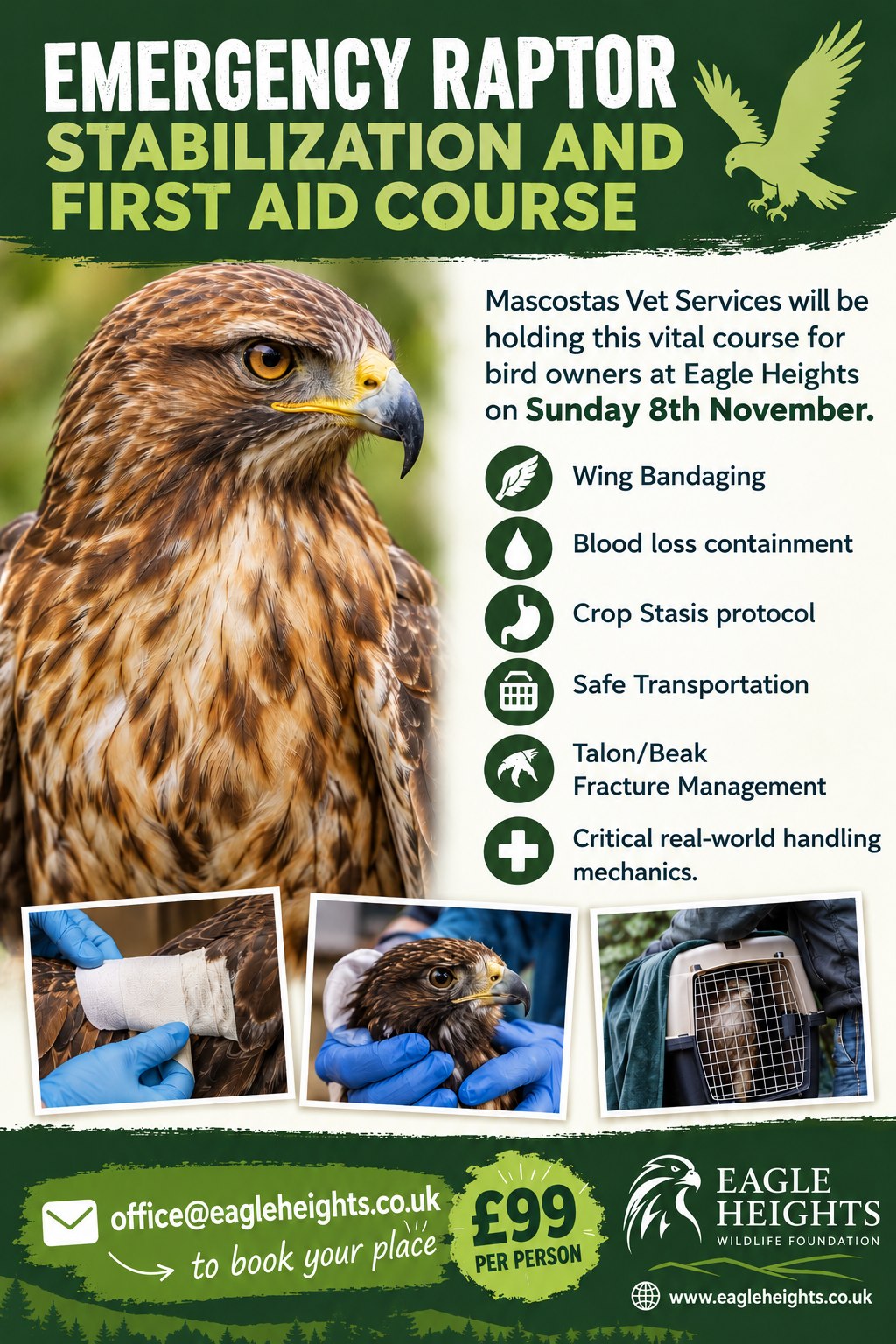 Emergency Raptor Stabilisation & First Aid Course