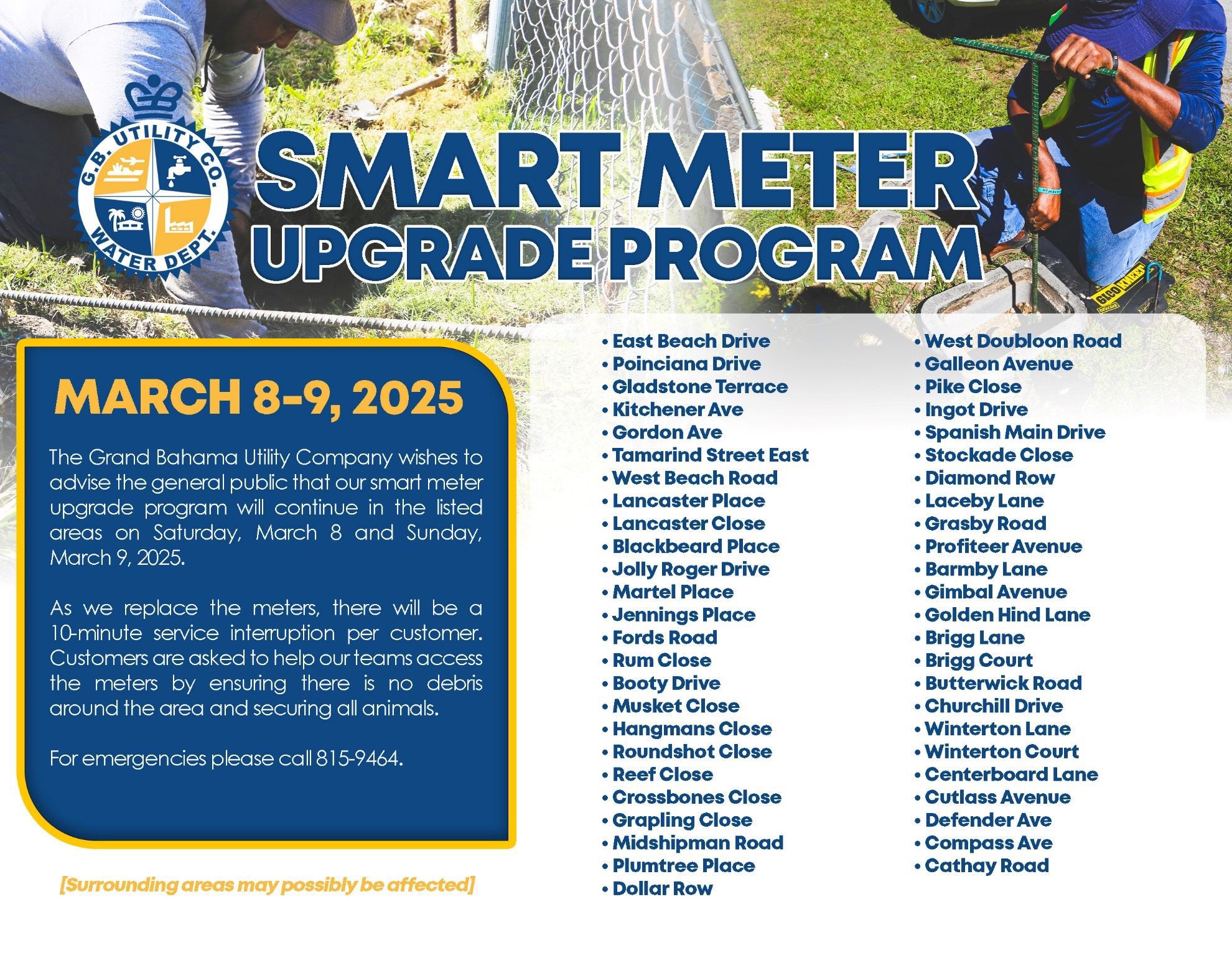 Grand - PUBLIC NOTICE: The Grand Bahama Utility Company wishes to ...