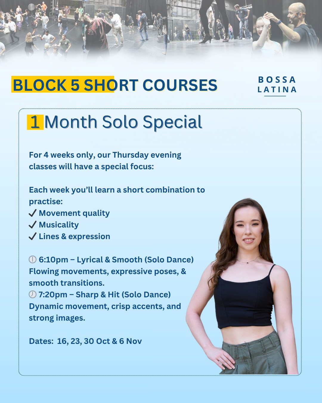 Bossa - New Thursday Short Course with Sarah Level up your dancing and ...