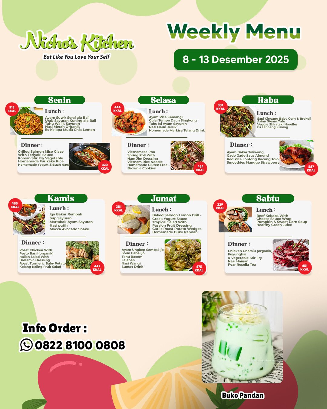 Nicho's Kitchen Healthy Catering - Besok menu rendang daging sapi ...