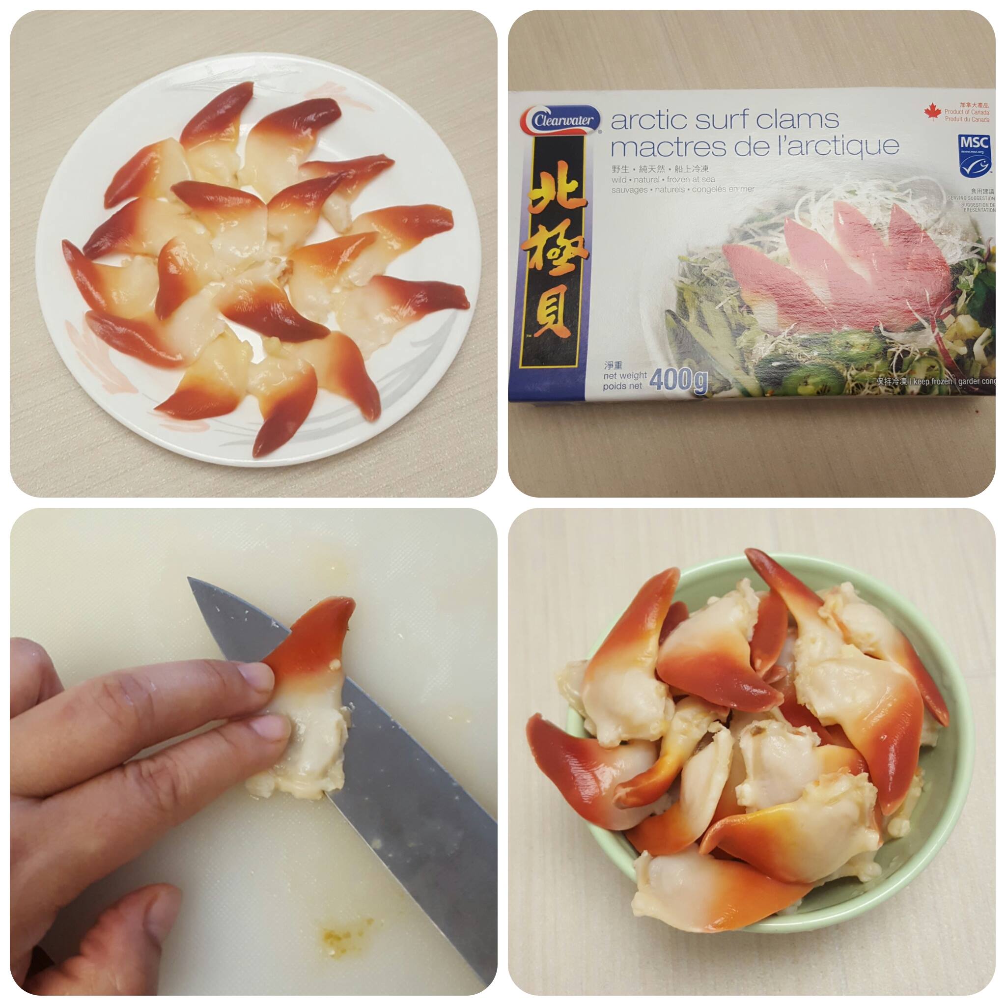Arctic Surf Clam are a great sashimi option that is a little