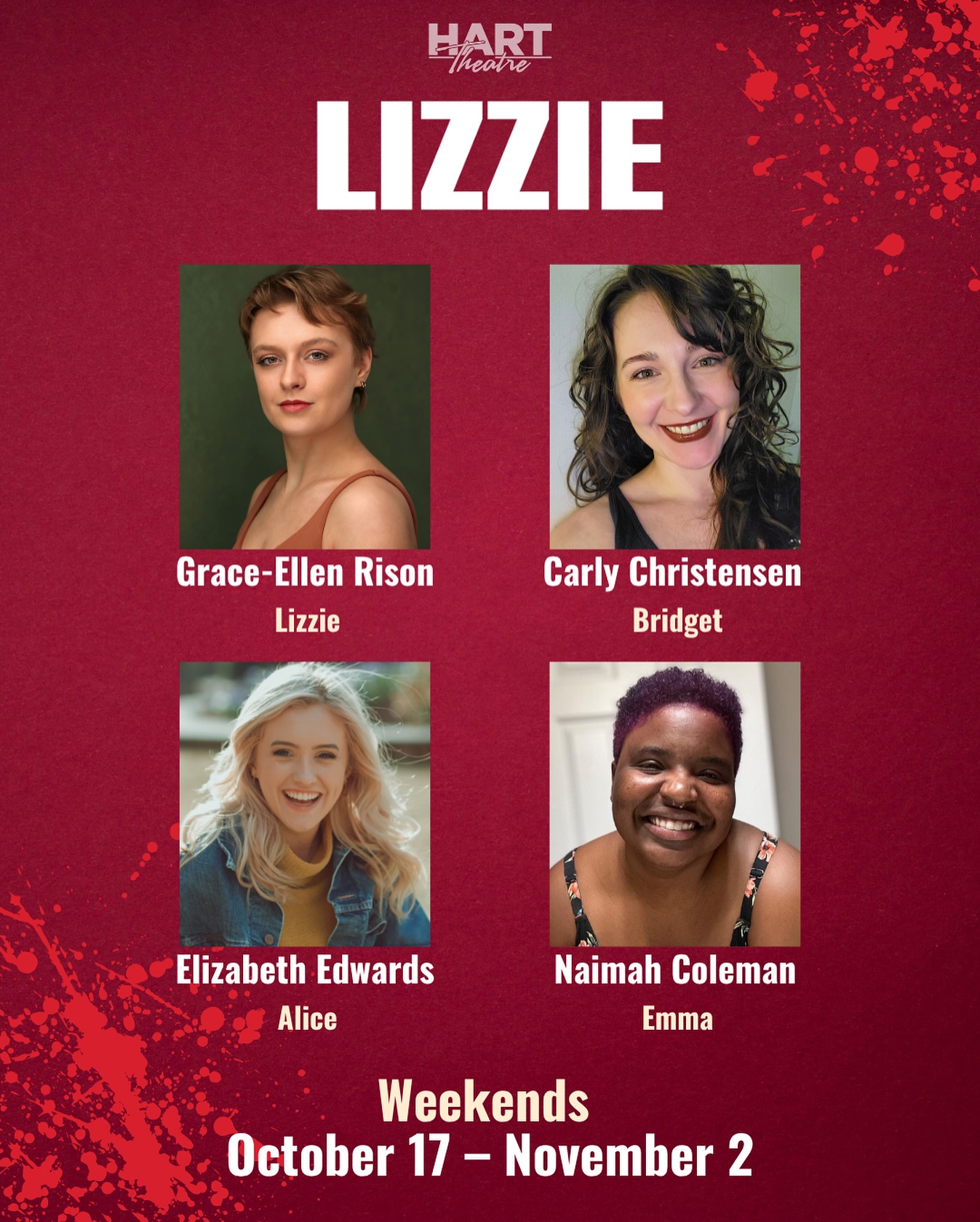 HART - 🎸 Meet the cast of Lizzie 🪓 In the summer of 1892, a double ...