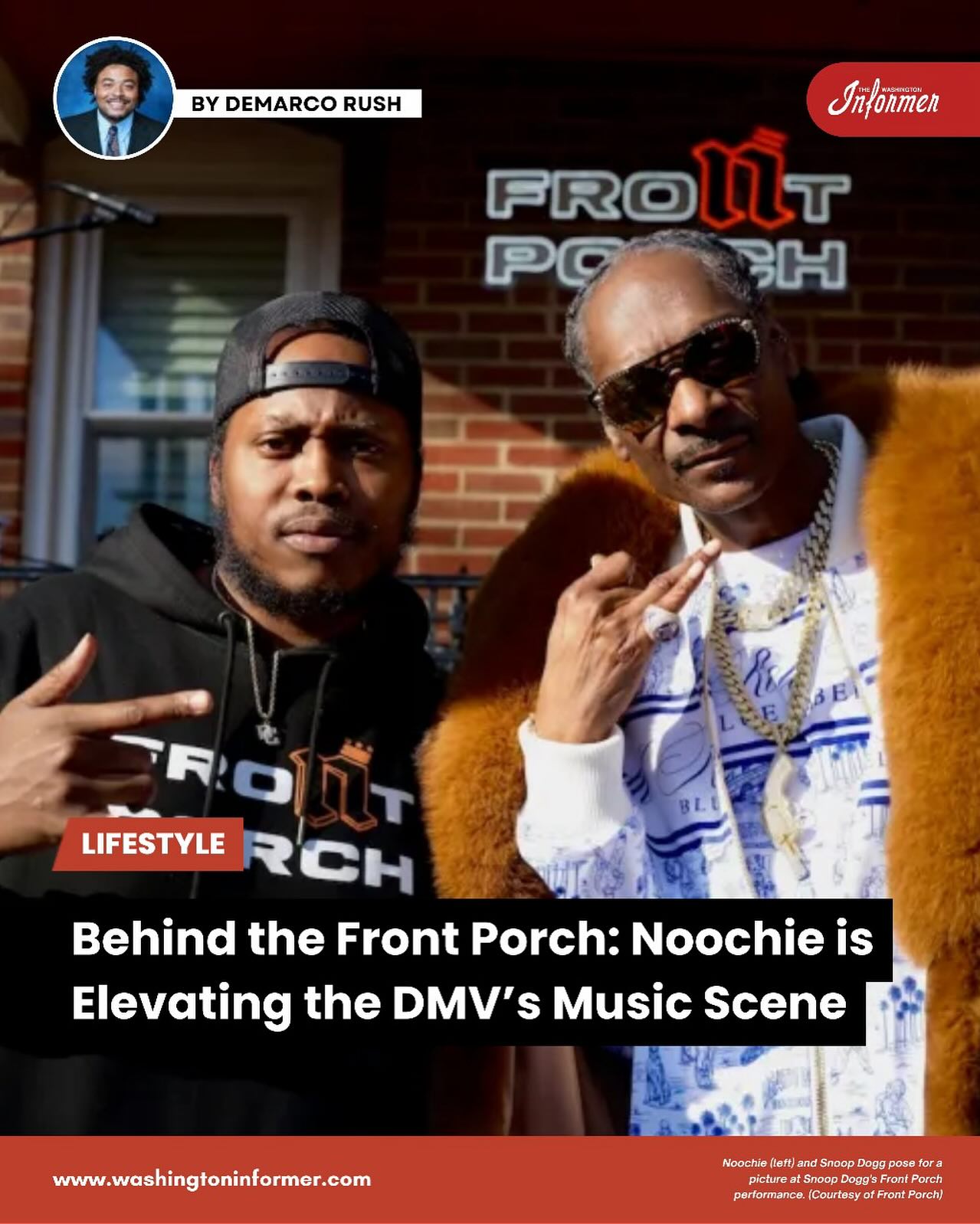 The Washington - D.C. rapper Noochie’s Front Porch has become a viral ...