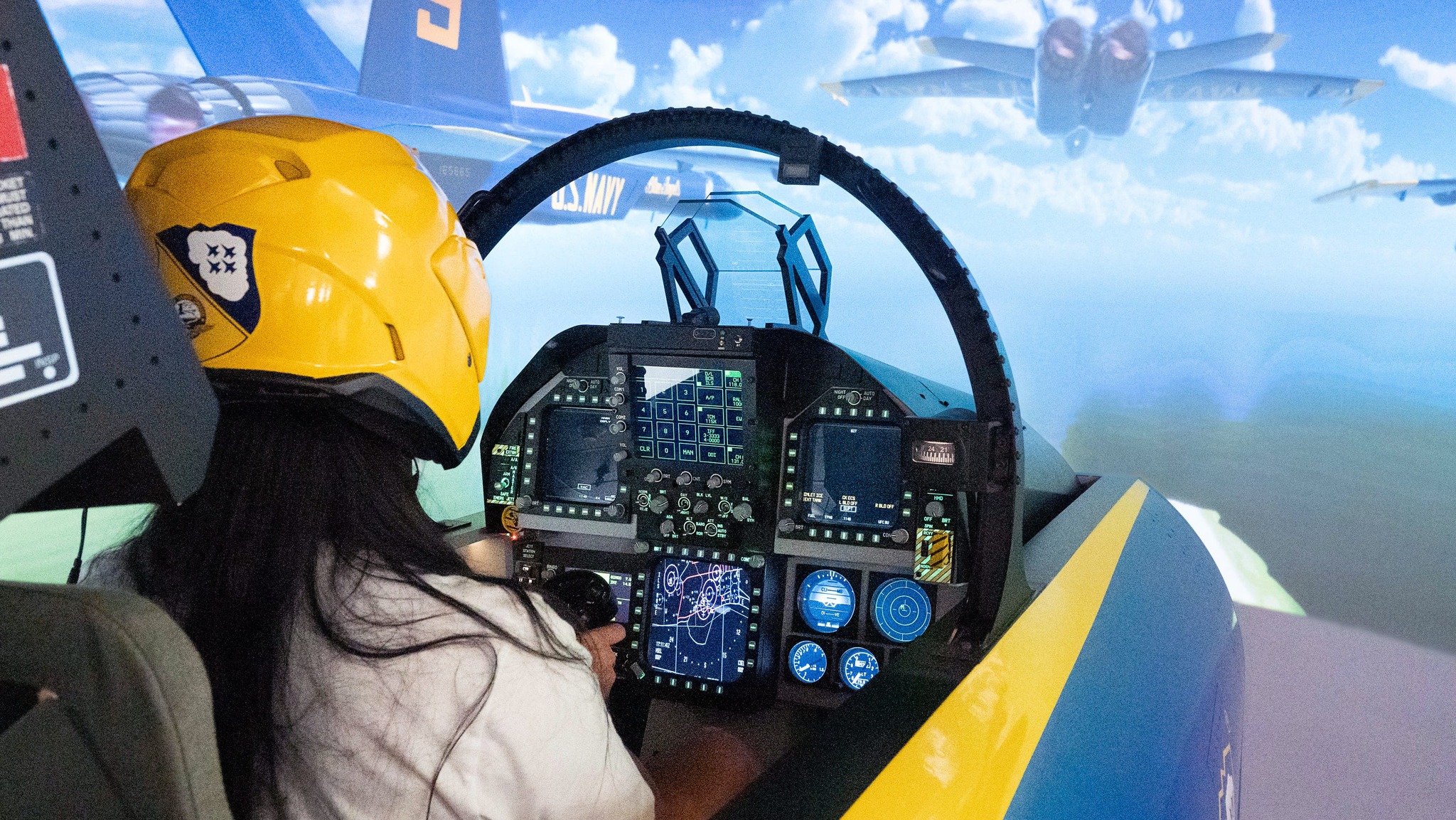 We took a sneak peek at the new Blue Angels F/A-18 Super Hornet