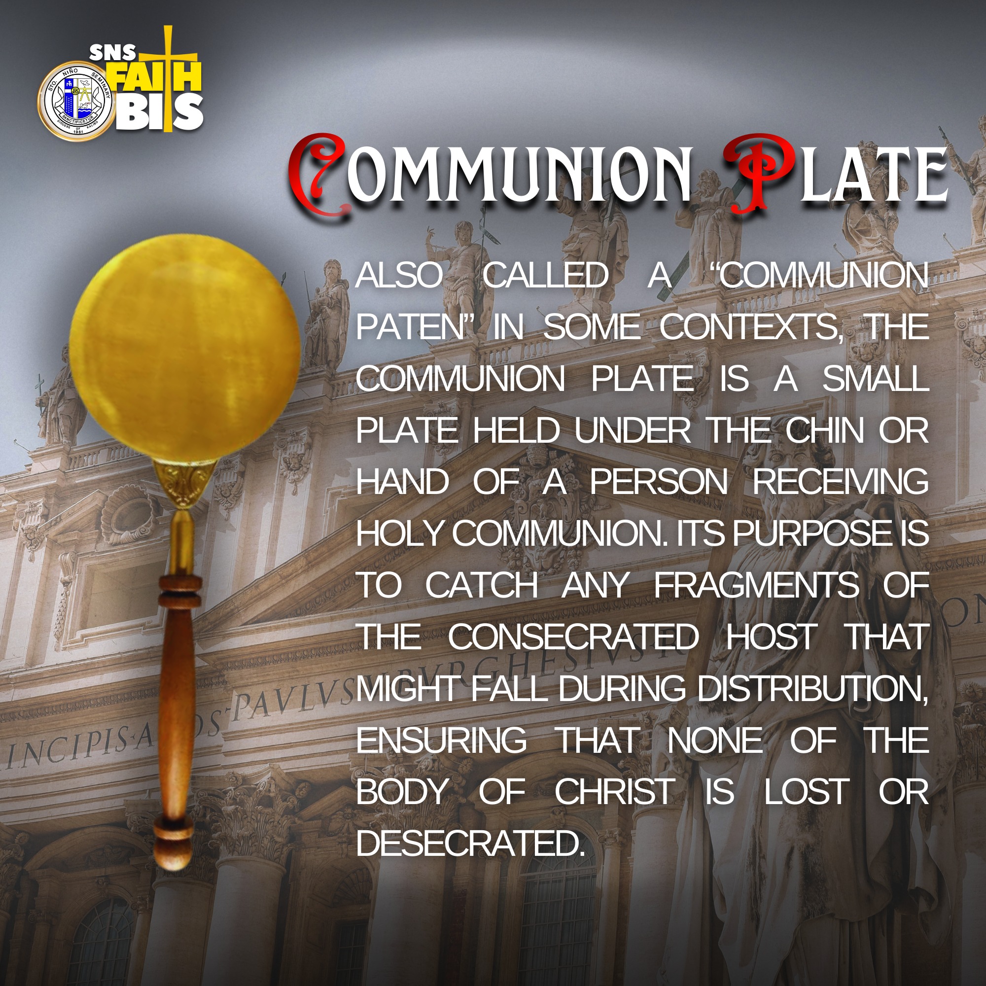 𝑺𝑵𝑺 𝑭𝑨𝑰𝑻𝑯 𝑩𝑰𝑻𝑺 | 𝑻𝑯𝑬 𝑺𝑨𝑪𝑹𝑬𝑫 𝑽𝑬𝑺𝑺𝑬𝑳𝑺... - Sto. Niño Seminary | Facebook