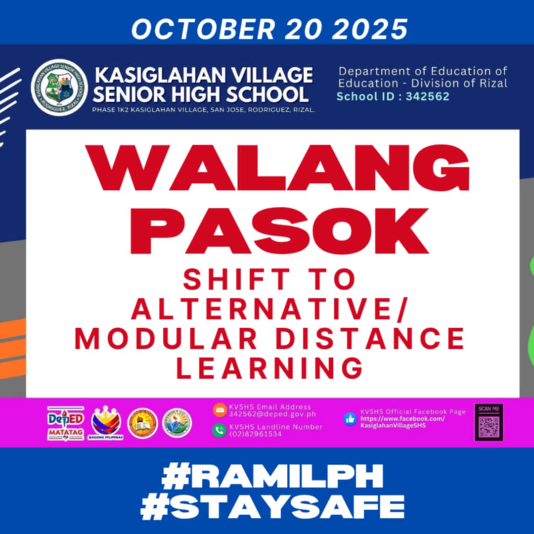 October 20 2025 FACE TO FACE CLASS SUSPENSION, SHIFT TO ALTERNATIVE ...