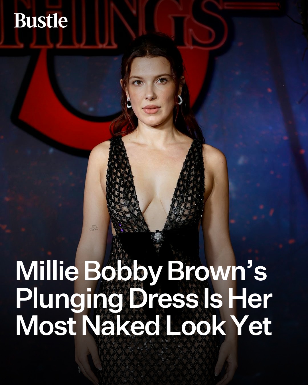 millie bobby brown plunging dress just took the naked trend to a whole new level. Photo: Savion Washington/FilmMagic/Getty Images Condition:New with Tags