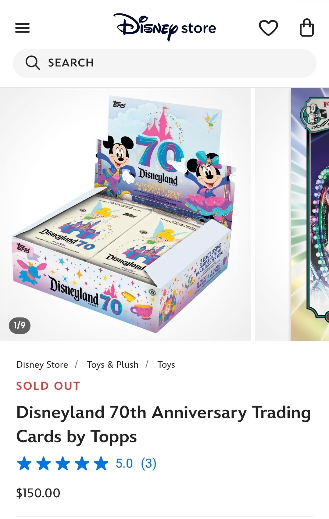 The Disneyland 70th Anniversary Trading Cards by Topps dropped