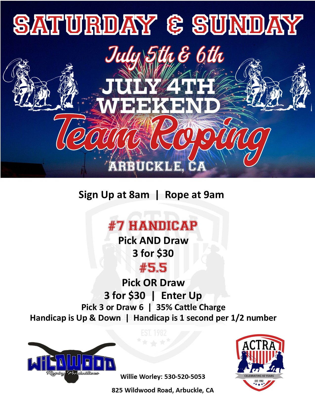 July 4th Weekend ACTRA Team Roping