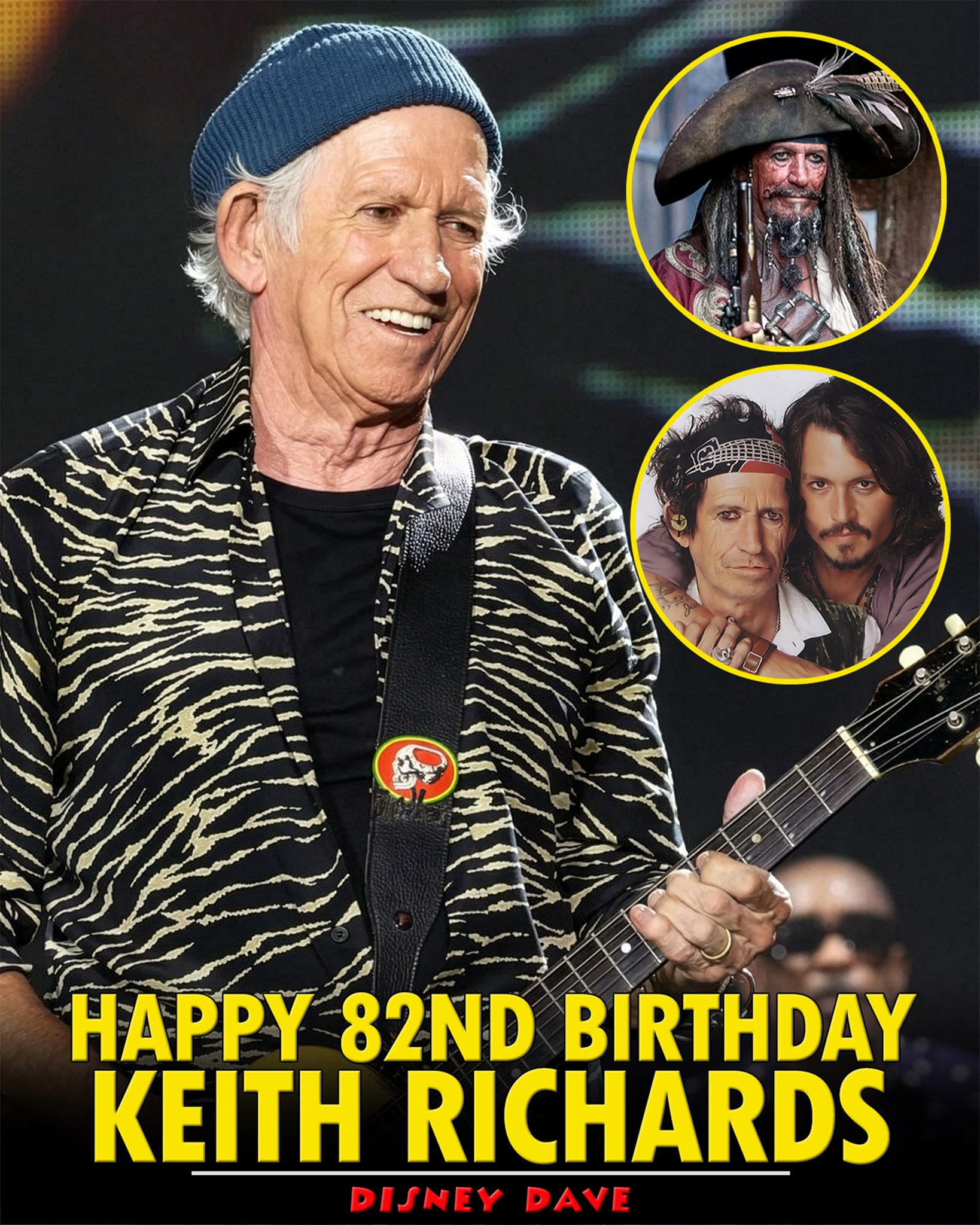 🎸 Happy 82nd Birthday to Keith Richards! 🎉 Born December 18