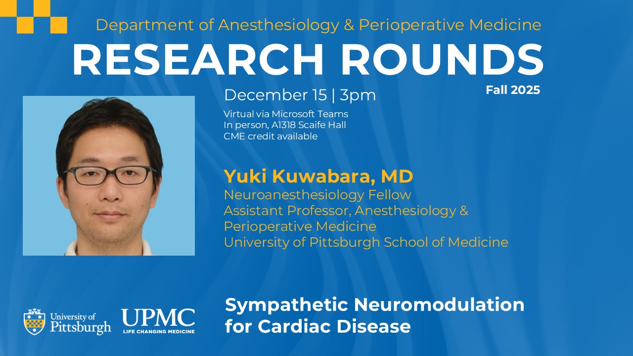 Pitt Department of Anesthesiology and Perioperative Medicine ...