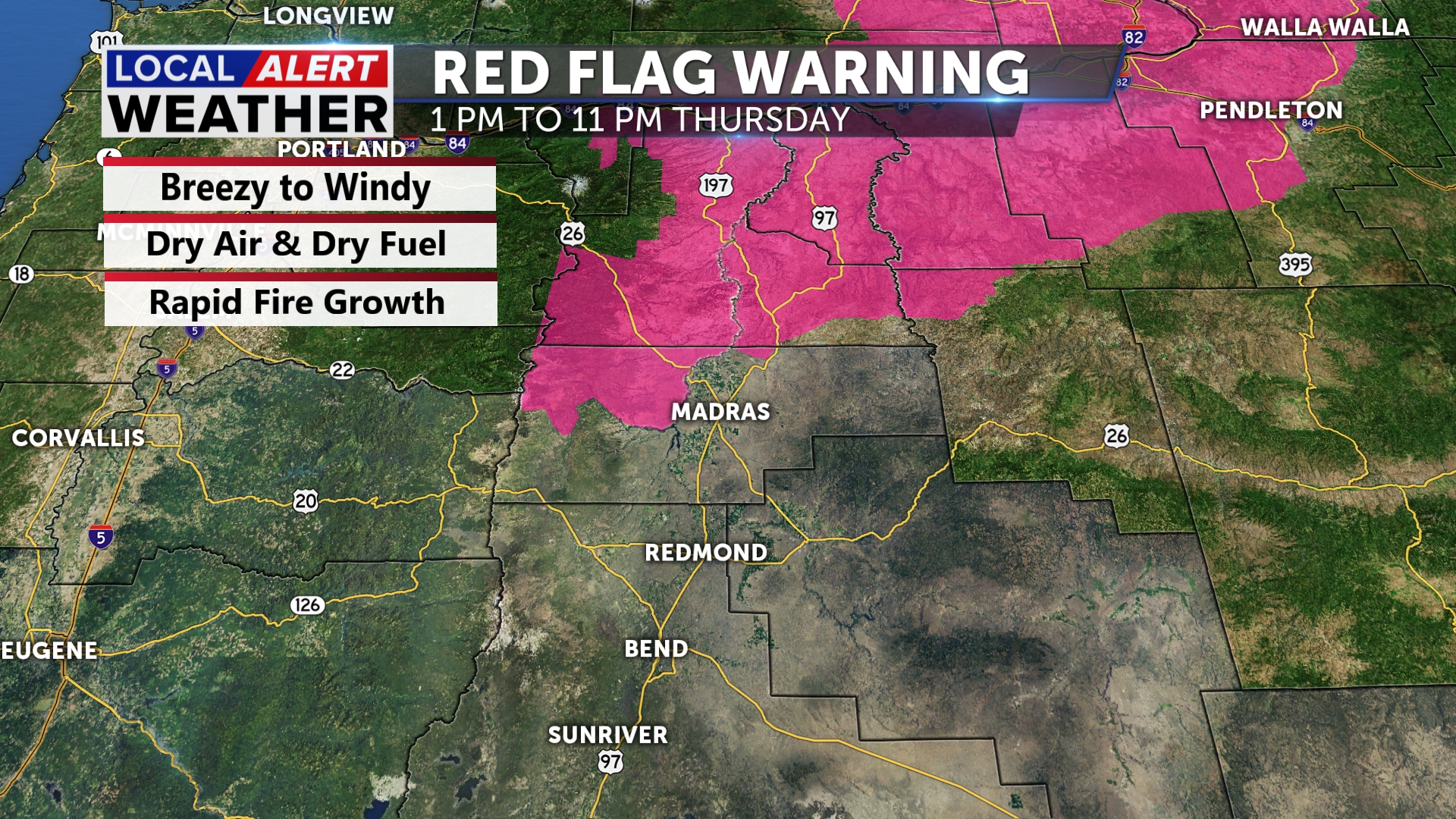 KTVZ - The Fire Weather Watch has been upgraded to a Red Flag Warning ...