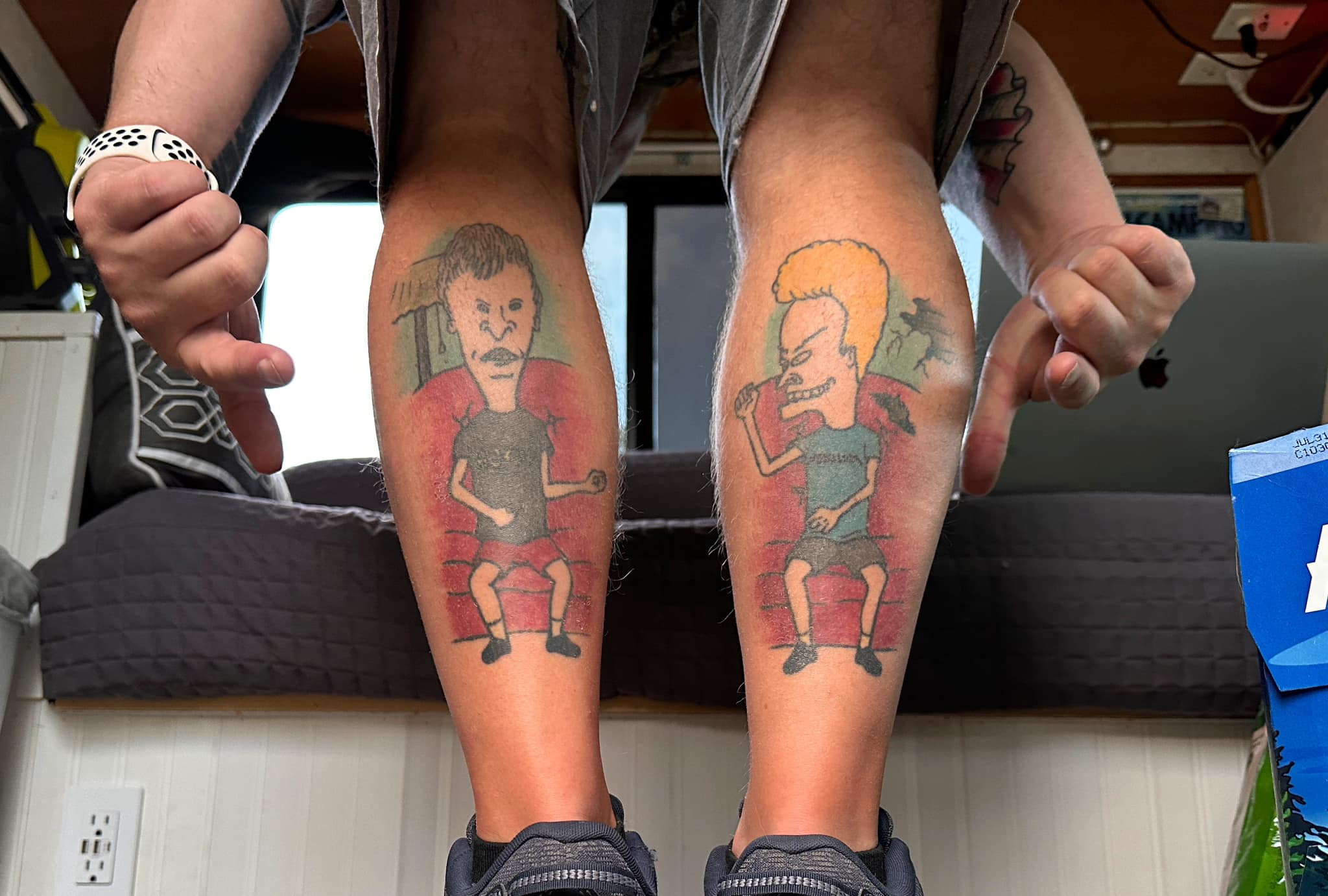 My Beavis & Butthead tattoos. Now I