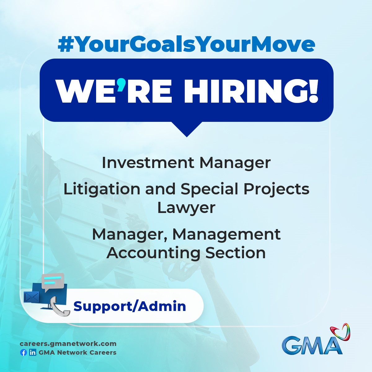 GMA - Investment Manager - https://careers.gmanetwork.com ...