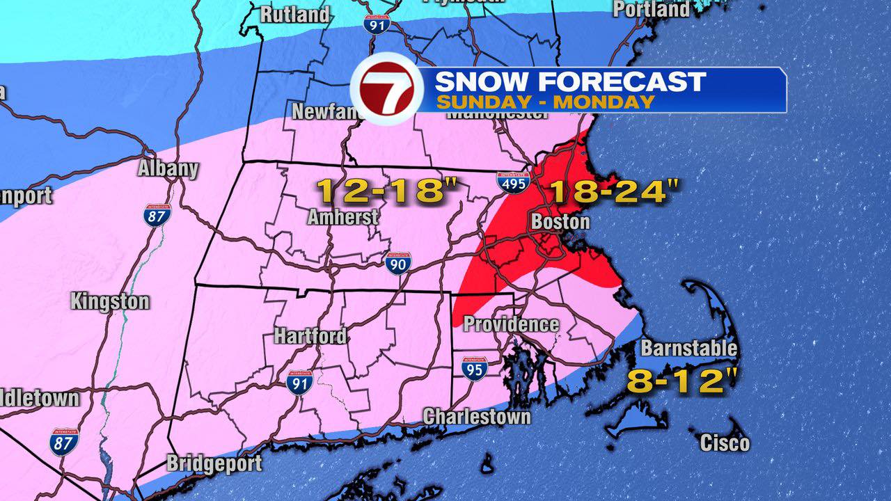 Rob Way - Buckle up, New England! Here’s 7’s snow map for... | Facebook