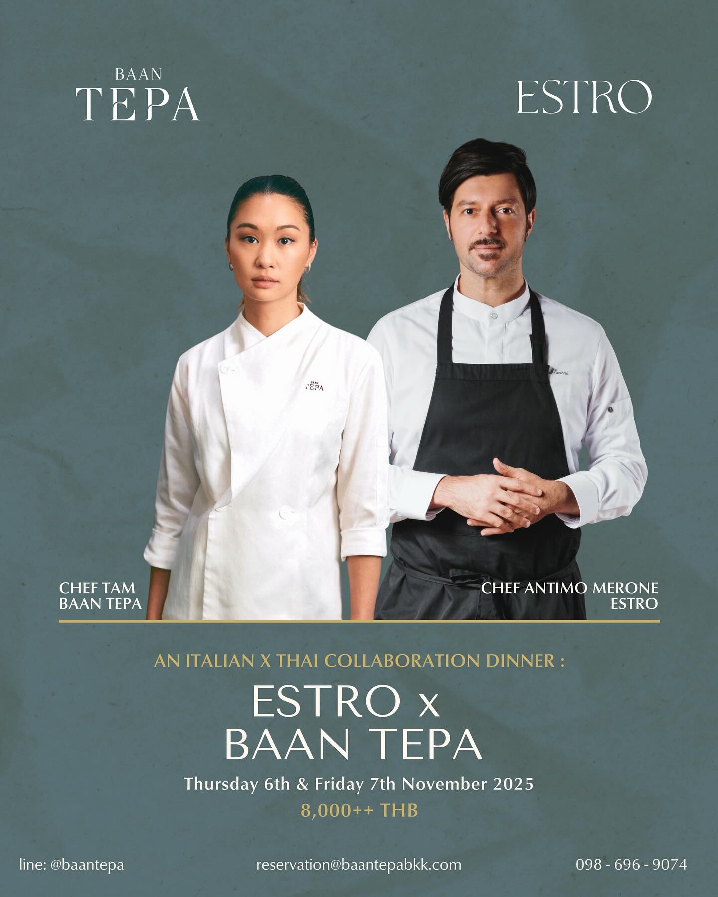 Baan - Estro x Baan Tepa — An Italian x Thai Collaboration Dinner After ...