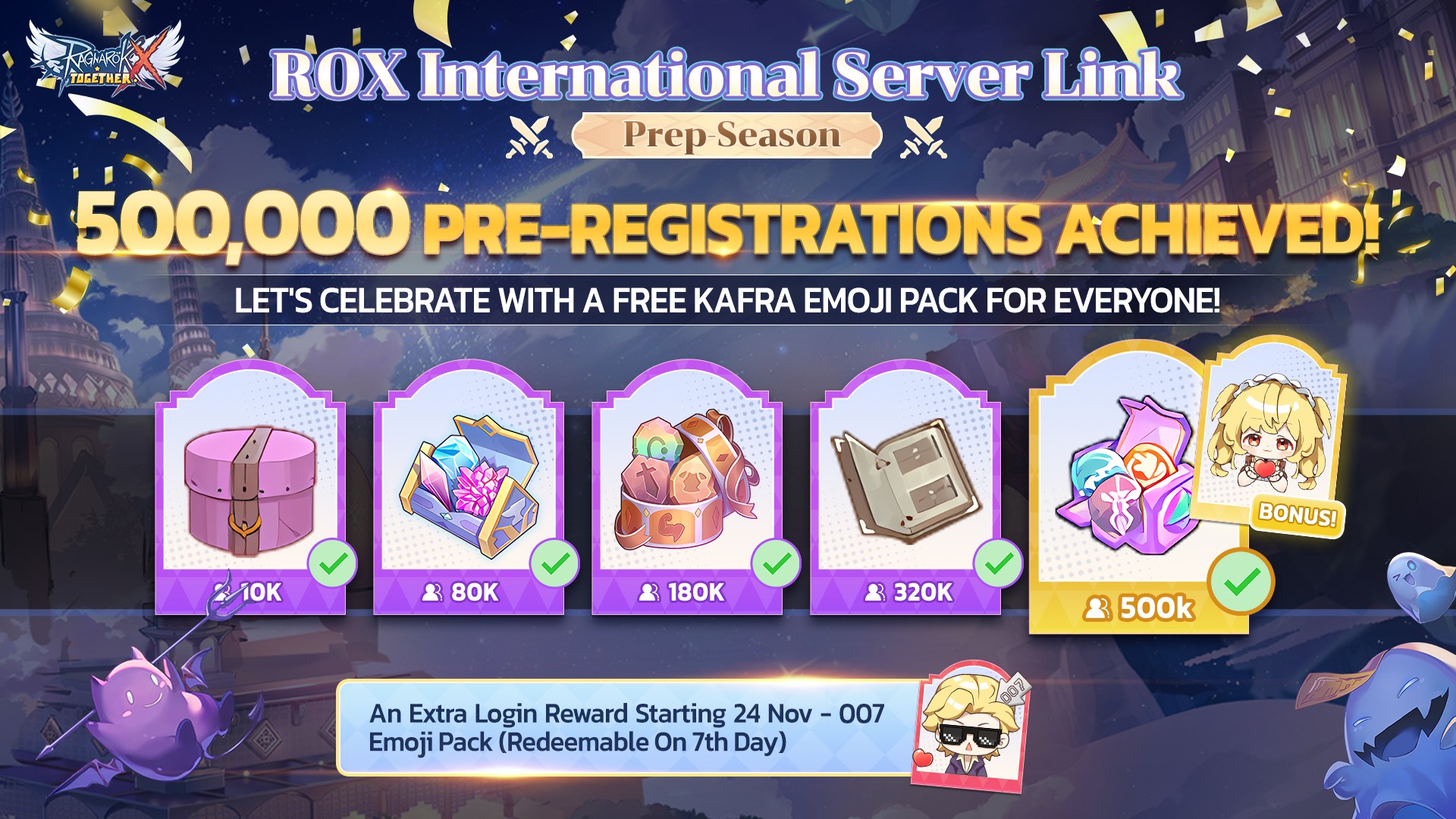 ★彡 🎉 𝟓𝟎𝟎,𝟎𝟎𝟎... - Ragnarok X: Next Generation | Facebook