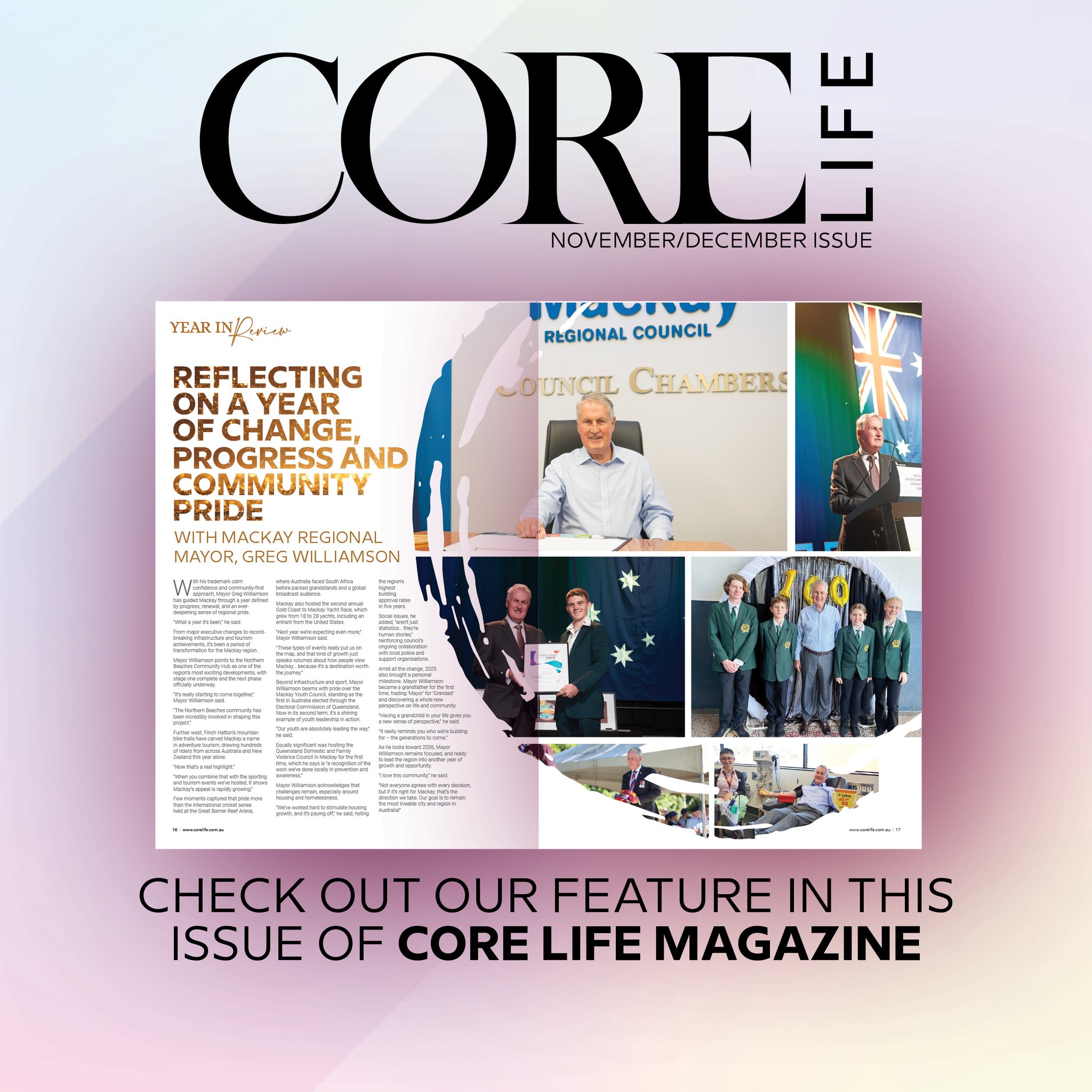 The next edition of Core Magazine... - Mayor Greg Williamson | Facebook