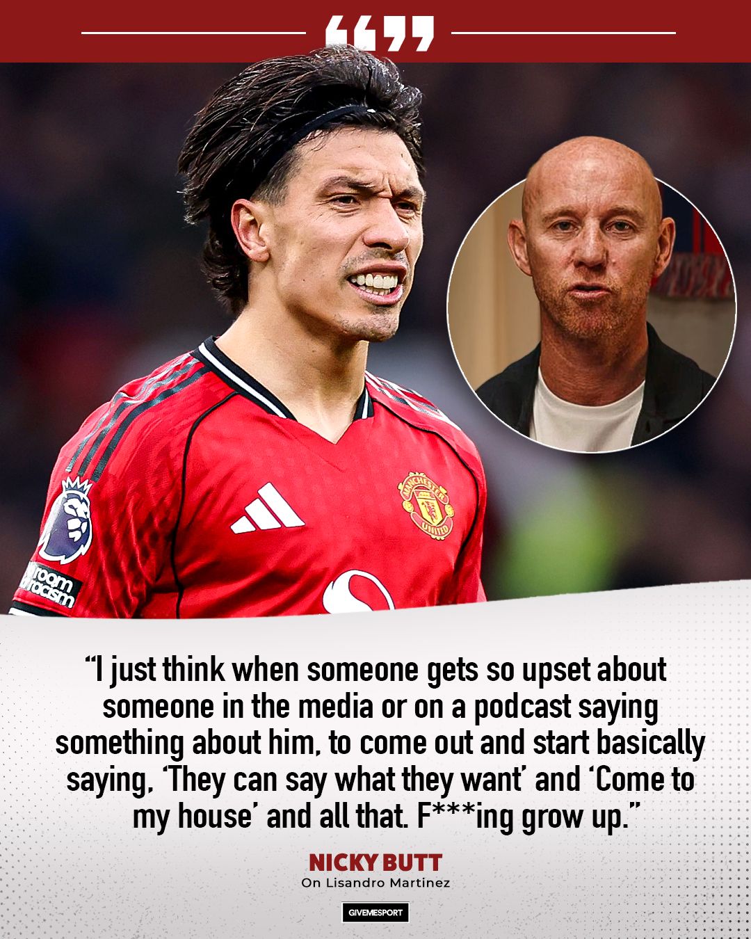 GiveMeSport - 🗣️ Nicky Butt continues his war of words with Lisandro ...